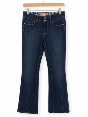 PAIGE Hidden Hills Bootcut Jeans 28 Dark Wash Low Rise‎ Stretch Made in USA Y2K